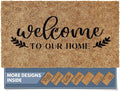 Barnyard Designs Doormat Welcome Mat for Outdoors, Large Front Door Entrance Mat, Brown (Welcome to Our Home, 30x17)